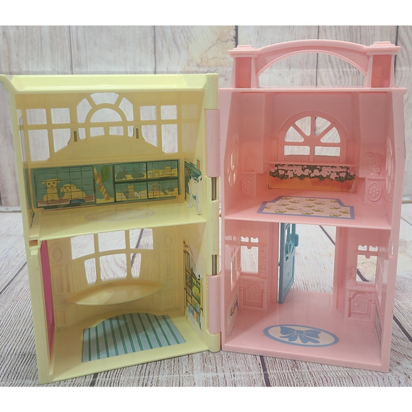 Vintage Fisher Price Mattel Sweet Streets Beauty Salon Pet Shop Pink Yellow 8" - Picture 5 of 12
